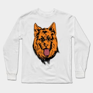 A German Shepherd head  Sketch. Long Sleeve T-Shirt